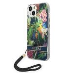 Carcasa Guess Flower Strap compatibila cu iPhone 13 / 14 / 15, Graphics 3 - lerato.ro