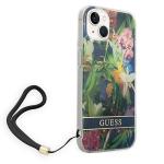 Carcasa Guess Flower Strap compatibila cu iPhone 13 / 14 / 15, Graphics 4 - lerato.ro