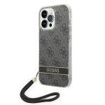 Carcasa Guess 4G Print Strap compatibila cu iPhone 14 Pro Max, Negru 3 - lerato.ro