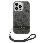 Carcasa Guess 4G Print Strap compatibila cu iPhone 14 Pro Max, Negru 2 - lerato.ro
