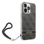 Carcasa Guess 4G Print Strap compatibila cu iPhone 14 Pro Max, Negru 4 - lerato.ro