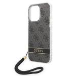 Carcasa Guess 4G Print Strap compatibila cu iPhone 14 Pro Max, Negru 6 - lerato.ro