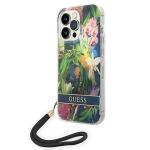 Carcasa Guess Flower Strap compatibila cu iPhone 14 Pro Max, Graphics 3 - lerato.ro