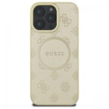 Carcasa Guess Saffiano Peony Classic Logo cu MagSafe compatibila cu iPhone 16 Pro Max, Gold