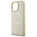 Carcasa Guess Saffiano Peony Classic Logo cu MagSafe compatibila cu iPhone 16 Pro Max, Gold 7 - lerato.ro