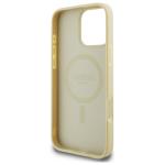 Carcasa Guess Saffiano Peony Classic Logo cu MagSafe compatibila cu iPhone 16 Pro Max, Gold 8 - lerato.ro