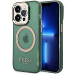 Carcasa Guess Gold Outline Translucent cu MagSafe compatibila cu iPhone 14 Pro Max, Verde 4 - lerato.ro