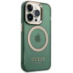 Carcasa Guess Gold Outline Translucent cu MagSafe compatibila cu iPhone 14 Pro Max, Verde 5 - lerato.ro
