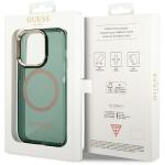 Carcasa Guess Gold Outline Translucent cu MagSafe compatibila cu iPhone 14 Pro Max, Verde 9 - lerato.ro