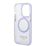 Carcasa Guess Gold Outline Translucent cu MagSafe compatibila cu iPhone 14 Pro Max, Mov 8 - lerato.ro