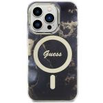 Carcasa Guess Golden Marble compatibila cu iPhone 14 Pro Max, Negru 2 - lerato.ro