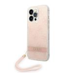 Carcasa Guess 4G Print Strap compatibila cu iPhone 14 Pro, Roz 4 - lerato.ro