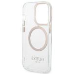 Carcasa Guess Metal Outline cu MagSafe compatibila cu iPhone 14 Pro Max, Transparent / Gold 8 - lerato.ro