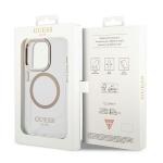 Carcasa Guess Metal Outline cu MagSafe compatibila cu iPhone 14 Pro Max, Transparent / Gold 9 - lerato.ro