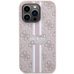 Carcasa Guess 4G Printed Stripes cu MagSafe compatibila cu iPhone 14 Pro Max, Roz 2 - lerato.ro