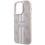 Carcasa Guess 4G Printed Stripes cu MagSafe compatibila cu iPhone 14 Pro Max, Roz 7 - lerato.ro