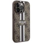 Carcasa Guess 4G Printed Stripes cu MagSafe compatibila cu iPhone 14 Pro Max, Maro 5 - lerato.ro