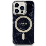 Carcasa Guess Marble cu MagSafe compatibila cu iPhone 14 Pro Max, Negru 2 - lerato.ro
