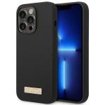 Carcasa Guess Silicone Logo Plate cu MagSafe compatibila cu iPhone 14 Pro Max, Negru 4 - lerato.ro