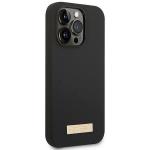 Carcasa Guess Silicone Logo Plate cu MagSafe compatibila cu iPhone 14 Pro Max, Negru 5 - lerato.ro