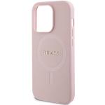 Carcasa Guess Saffiano cu MagSafe compatibila cu iPhone 14 Pro Max, Roz 7 - lerato.ro