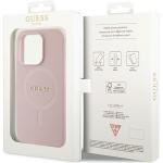 Carcasa Guess Saffiano cu MagSafe compatibila cu iPhone 14 Pro Max, Roz 9 - lerato.ro