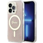 Carcasa Guess IML 4G cu MagSafe compatibila cu iPhone 15 Pro, Roz 4 - lerato.ro