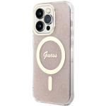 Carcasa Guess IML 4G cu MagSafe compatibila cu iPhone 15 Pro, Roz 3 - lerato.ro