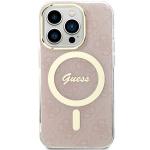 Carcasa Guess IML 4G cu MagSafe compatibila cu iPhone 15 Pro, Roz 2 - lerato.ro