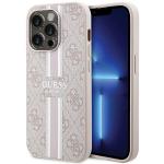 Carcasa Guess 4G Printed Stripes cu MagSafe compatibila cu iPhone 15 Pro, Roz 4 - lerato.ro