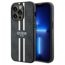 Carcasa Guess 4G Printed Stripes cu MagSafe compatibila cu iPhone 15 Pro, Negru