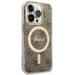 Carcasa Guess IML 4G cu MagSafe compatibila cu iPhone 15 Pro, Maro 4 - lerato.ro