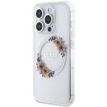 Carcasa Guess IML Flowers Wreatch cu MagSafe compatibila cu iPhone 15 Pro, Graphics 3 - lerato.ro