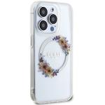 Carcasa Guess IML Flowers Wreatch cu MagSafe compatibila cu iPhone 15 Pro, Graphics 5 - lerato.ro