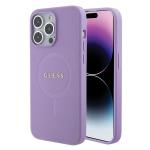 Carcasa Guess Saffiano cu MagSafe compatibila cu iPhone 15 Pro, Mov 4 - lerato.ro