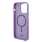 Carcasa Guess Saffiano cu MagSafe compatibila cu iPhone 15 Pro, Mov 8 - lerato.ro