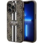 Carcasa Guess 4G Printed Stripes cu MagSafe compatibila cu iPhone 15 Pro, Maro 4 - lerato.ro