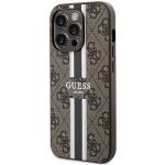 Carcasa Guess 4G Printed Stripes cu MagSafe compatibila cu iPhone 15 Pro, Maro 3 - lerato.ro