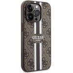 Carcasa Guess 4G Printed Stripes cu MagSafe compatibila cu iPhone 15 Pro, Maro 5 - lerato.ro