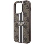 Carcasa Guess 4G Printed Stripes cu MagSafe compatibila cu iPhone 15 Pro, Maro 7 - lerato.ro