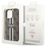 Carcasa Guess 4G Printed Stripes cu MagSafe compatibila cu iPhone 15 Pro, Maro 9 - lerato.ro