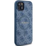 Carcasa Guess 4G Collection Leather cu MagSafe compatibila cu iPhone 15 Plus / 14 Plus, Albastru 5 - lerato.ro