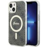 Carcasa Guess IML 4G cu MagSafe compatibila cu iPhone 15 Plus / 14 Plus, Maro 4 - lerato.ro
