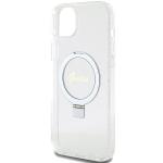 Carcasa Guess Ring Stand Script Glitter cu MagSafe compatibila cu iPhone 15 Plus / 14 Plus, Transparent 7 - lerato.ro