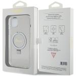 Carcasa Guess Ring Stand Script Glitter cu MagSafe compatibila cu iPhone 15 Plus / 14 Plus, Transparent 9 - lerato.ro