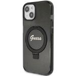 Carcasa Guess Ring Stand Script Glitter cu MagSafe compatibila cu iPhone 15 Plus / 14 Plus, Negru 3 - lerato.ro