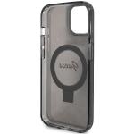 Carcasa Guess Ring Stand Script Glitter cu MagSafe compatibila cu iPhone 15 Plus / 14 Plus, Negru 8 - lerato.ro