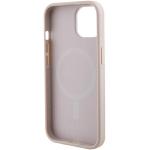 Carcasa Guess Saffiano cu MagSafe compatibila cu iPhone 15 Plus / 14 Plus, Roz 7 - lerato.ro