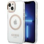 Carcasa Guess Metal Outline Magsafe compatibila cu iPhone 15 Plus / 14 Plus, Gold 4 - lerato.ro
