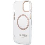 Carcasa Guess Metal Outline Magsafe compatibila cu iPhone 15 Plus / 14 Plus, Gold 8 - lerato.ro